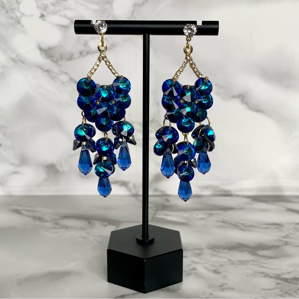 ◾️Luxury Blue Crystal Earrings